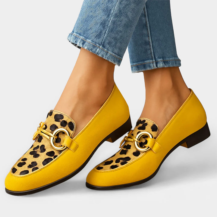 Lila | Loafers with Leopard Print Detail