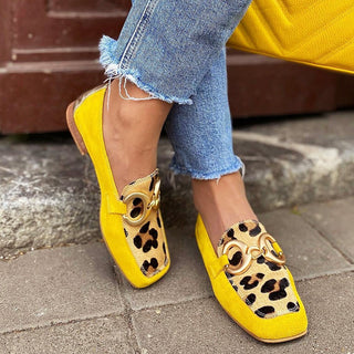Lila | Loafers with Leopard Print Detail