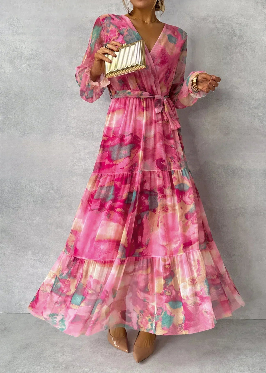 Willow & Mae™ | Wrap Dress with Floral Print