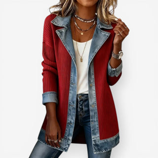 Harriet | Layered Denim Cardigan