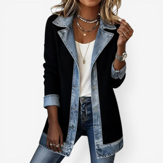 Harriet | Layered Denim Cardigan