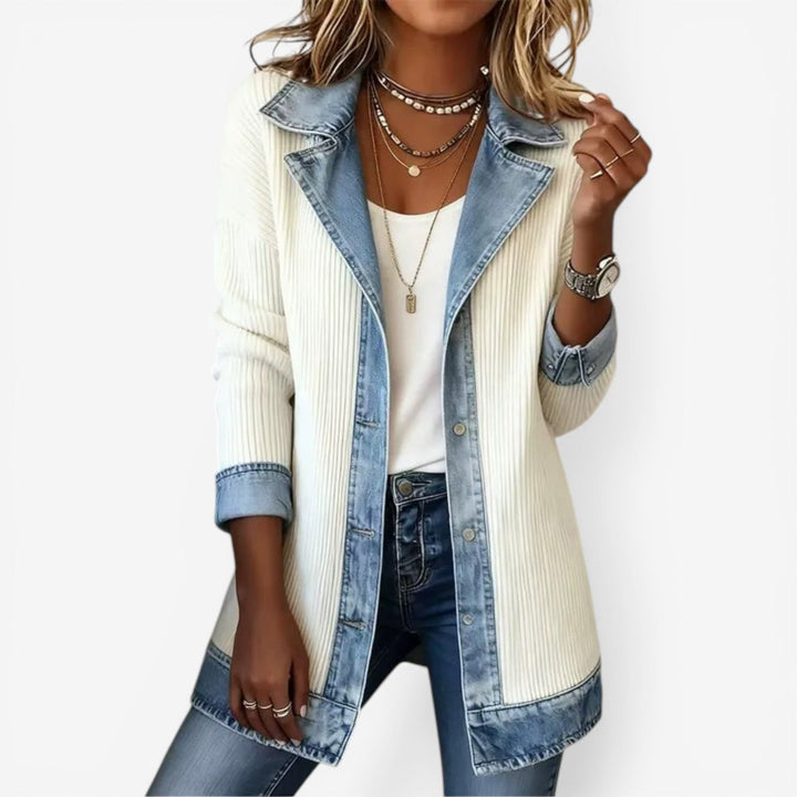 Harriet | Layered Denim Cardigan