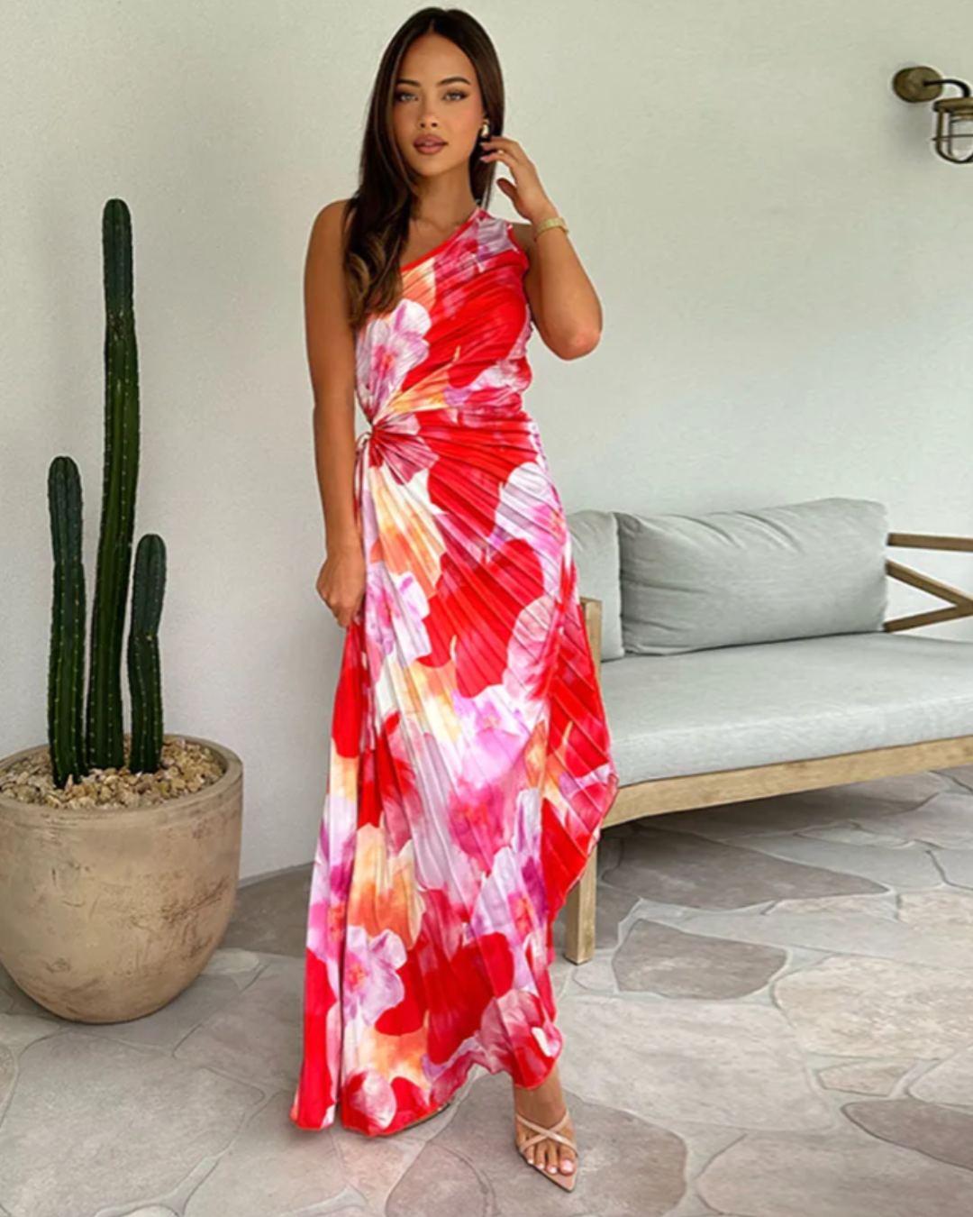 Willow & Mae™ | Vibrant Tropical Evening Dress