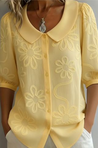 Maria | Elegant Flower Blouse