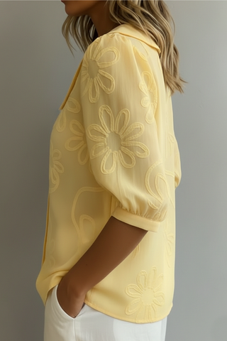 Maria | Elegant Flower Blouse