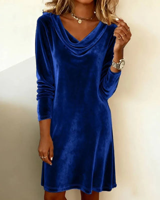 Sophia | Soft Velvet Long Sleeve Dress