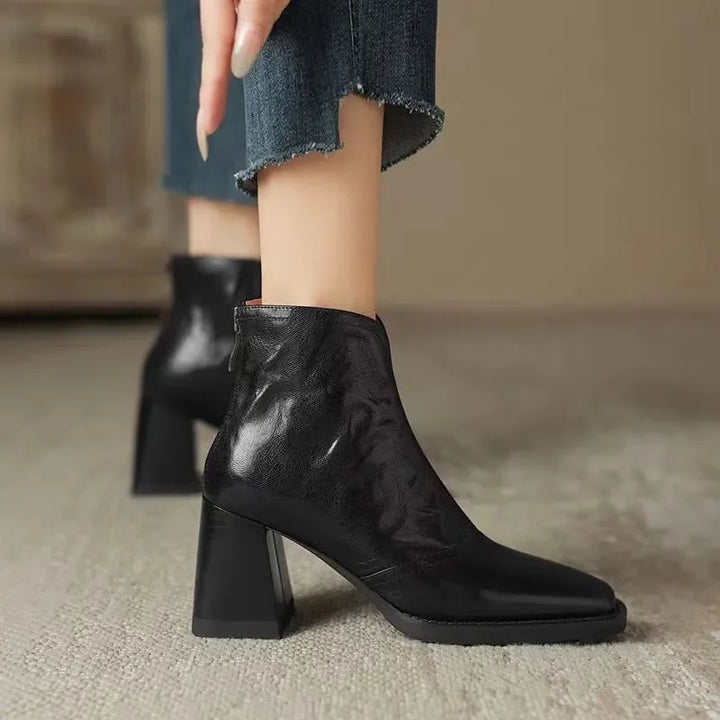 Scarlett | Elegant Leather Ankle Boots
