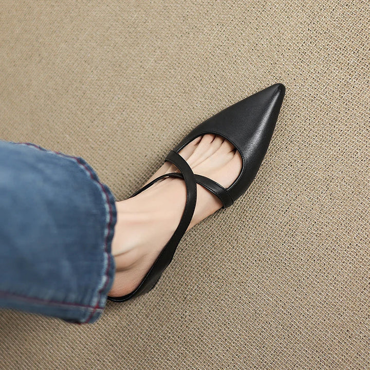 Charlotte | Elegant Pointed Mary Jane Flats