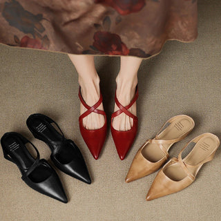 Charlotte | Elegant Pointed Mary Jane Flats