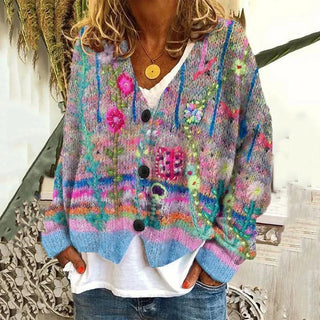 Daisy | Floral Knit Cardigan