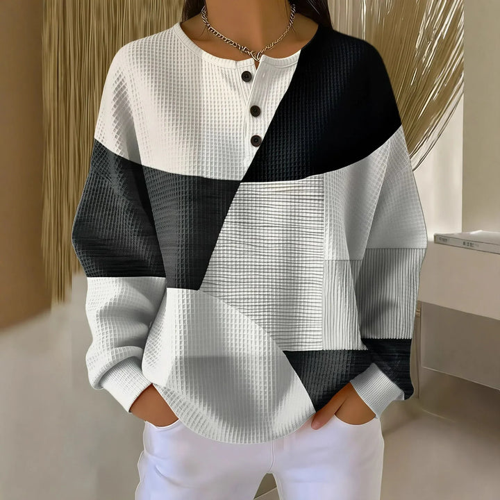 Harper | Cozy Patchwork Knit Sweater
