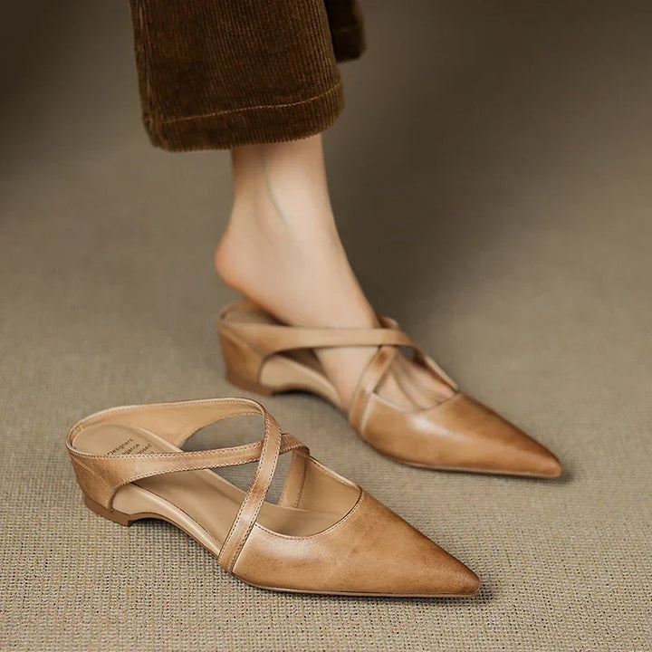 Charlotte | Elegant Pointed Mary Jane Flats