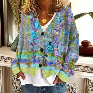 Daisy | Floral Knit Cardigan