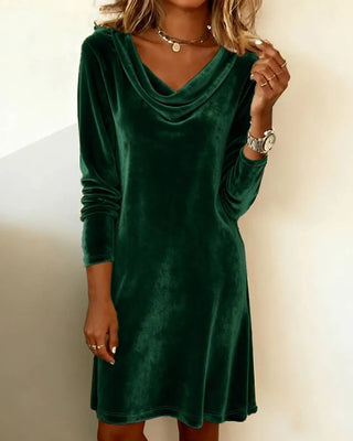 Sophia | Soft Velvet Long Sleeve Dress