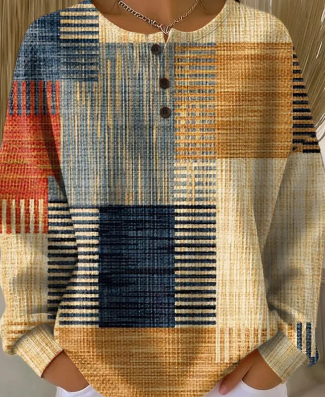 Harper | Cozy Patchwork Knit Sweater