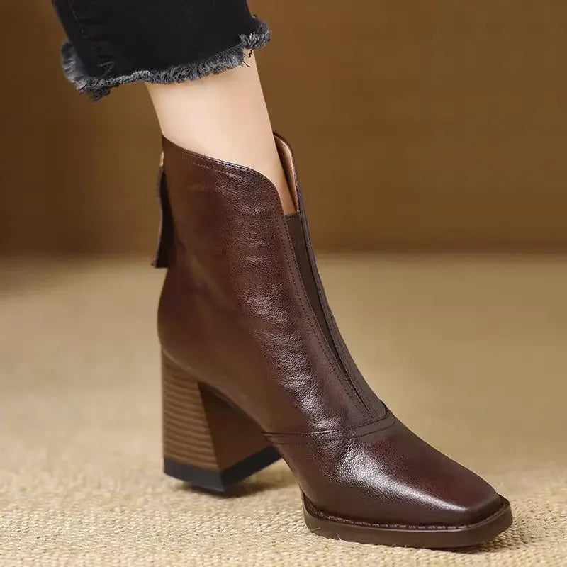 Scarlett | Elegant Leather Ankle Boots