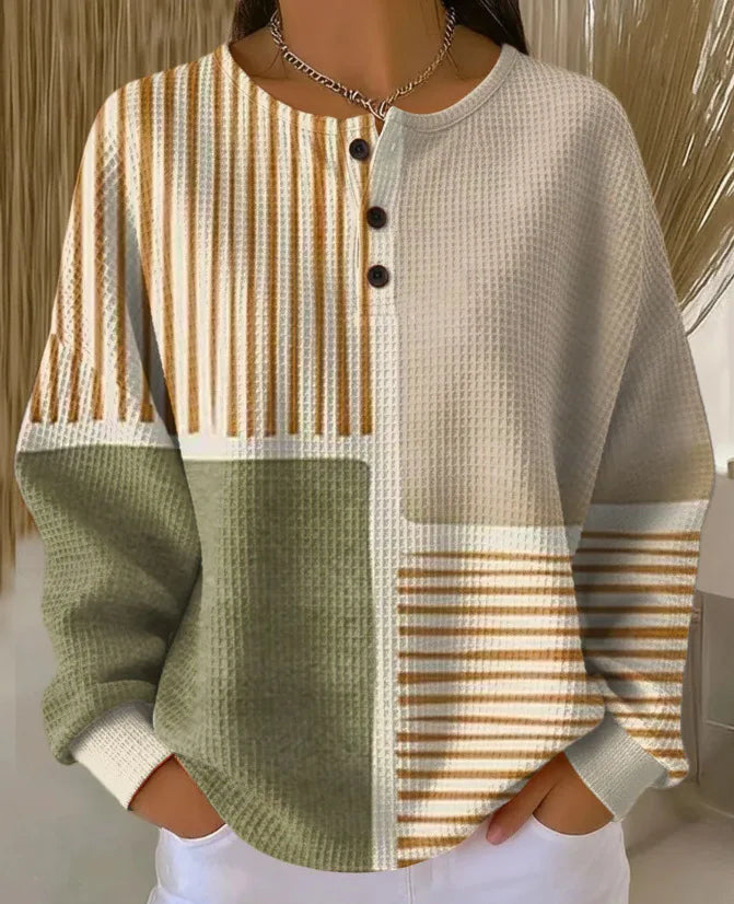 Harper | Cozy Patchwork Knit Sweater
