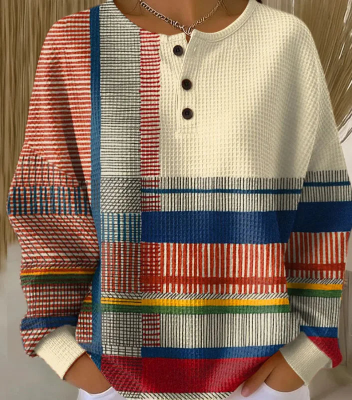 Harper | Cozy Patchwork Knit Sweater