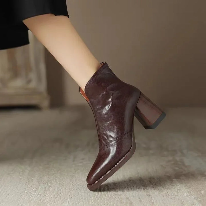 Scarlett | Elegant Leather Ankle Boots