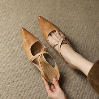 Charlotte | Elegant Pointed Mary Jane Flats