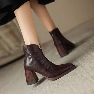 Scarlett | Elegant Leather Ankle Boots