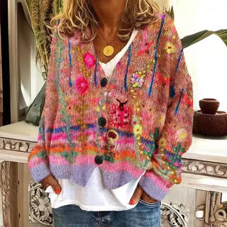 Daisy | Floral Knit Cardigan