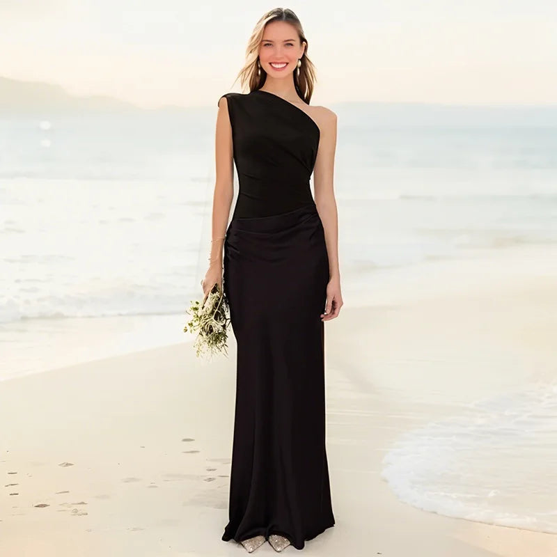 Willow & Mae | Maxi Dress with a Guilt in Satin