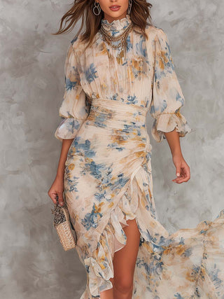 Cassia | Floral Chiffon Maxi Dress for Women