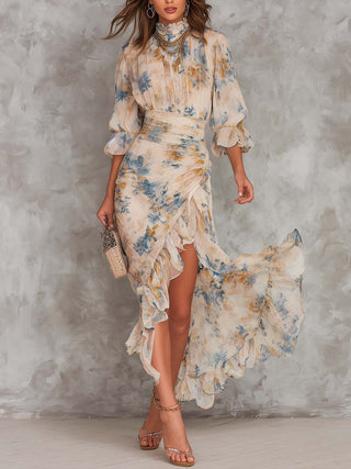 Cassia | Floral Chiffon Maxi Dress for Women