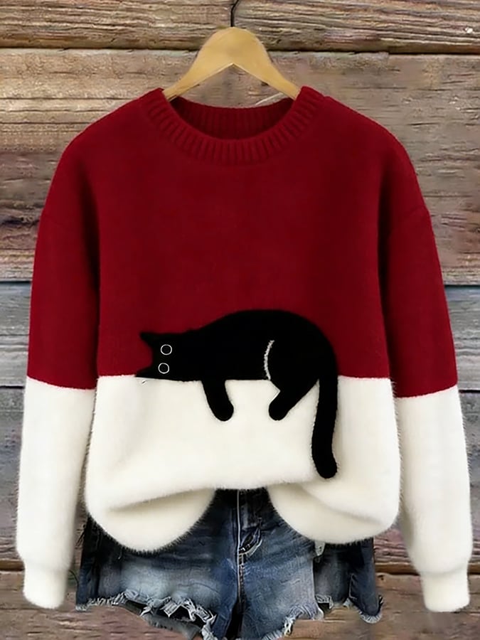 Luna | Cozy Cat Knit Sweater