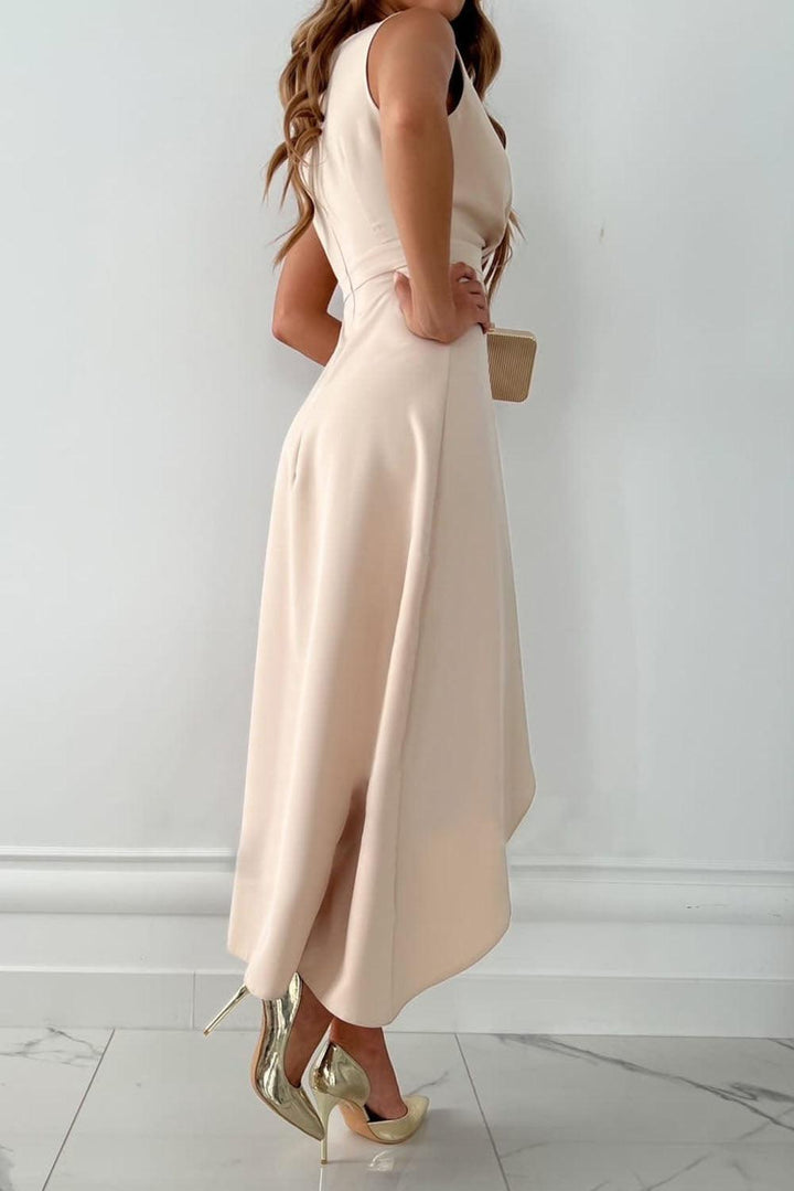 Willow & Mae™ |Midi Wrap Dress with V-Neck