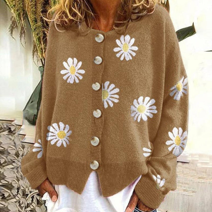 Angel | Cute Cardigan With Daisies