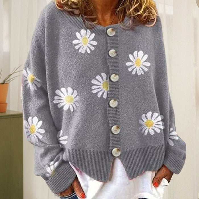 Angel | Cute Cardigan With Daisies