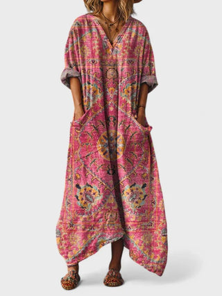 Brooke | Women's Cotton Boho Print Maxi Dress