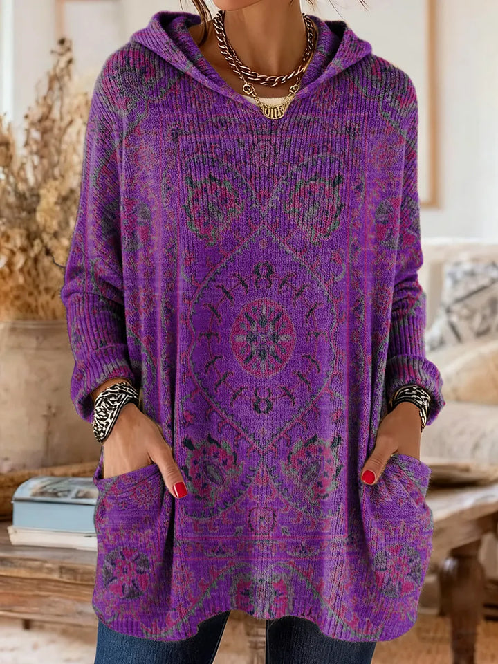 Alice | Retro Ethnic Print Hooded Tunic