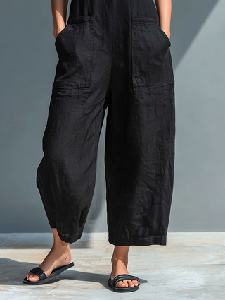 Zaria | Pleated Halter Neck Wide Leg Jumpsuit