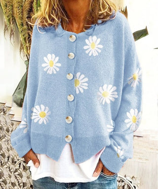 Angel | Cute Cardigan With Daisies