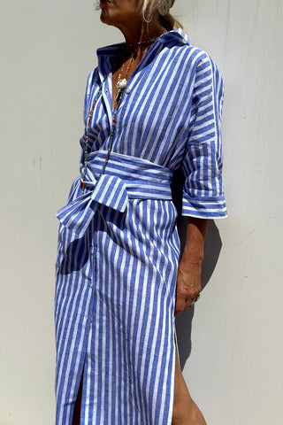 Kelly | Timeless Striped Shirt Dress with Elegant Comfort