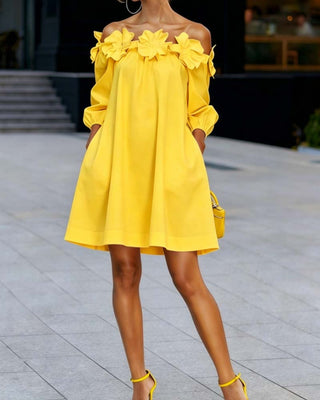 ROWENA | OFF-SHOULDER A-LINE DRESS