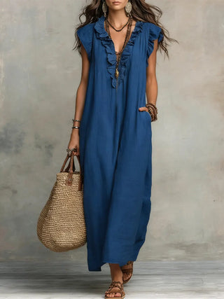Elodie | Relaxed Linen Maxi Dress